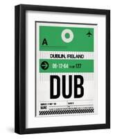 DUB Dublin Luggage Tag 1-NaxArt-Framed Art Print