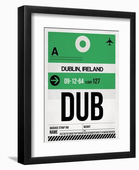 DUB Dublin Luggage Tag 1-NaxArt-Framed Art Print