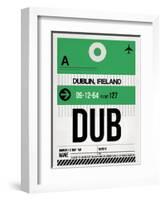 DUB Dublin Luggage Tag 1-NaxArt-Framed Art Print