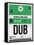 DUB Dublin Luggage Tag 1-NaxArt-Framed Stretched Canvas