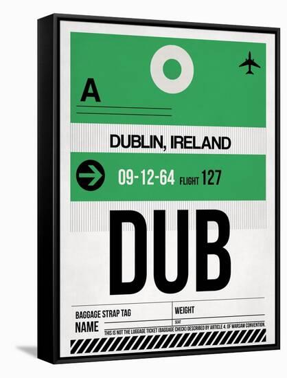 DUB Dublin Luggage Tag 1-NaxArt-Framed Stretched Canvas