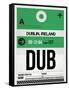DUB Dublin Luggage Tag 1-NaxArt-Framed Stretched Canvas
