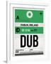 DUB Dublin Luggage Tag 1-NaxArt-Framed Art Print