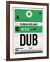 DUB Dublin Luggage Tag 1-NaxArt-Framed Art Print