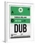 DUB Dublin Luggage Tag 1-NaxArt-Framed Art Print