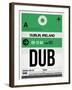 DUB Dublin Luggage Tag 1-NaxArt-Framed Art Print