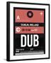 DUB Dublin Luggage Tag 2-NaxArt-Framed Art Print