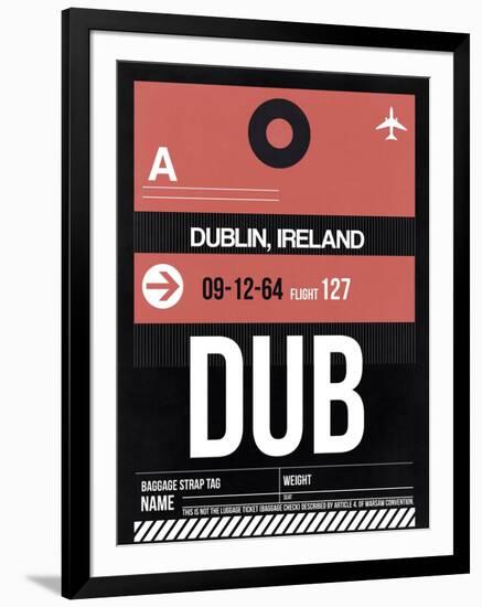 DUB Dublin Luggage Tag 2-NaxArt-Framed Art Print