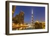 Dubai Burj Khalifa and Skyscrapers at Night, Dubai City, United Arab Emirates, Middle East-Neale Clark-Framed Photographic Print