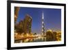 Dubai Burj Khalifa and Skyscrapers at Night, Dubai City, United Arab Emirates, Middle East-Neale Clark-Framed Premium Photographic Print