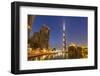 Dubai Burj Khalifa and Skyscrapers at Night, Dubai City, United Arab Emirates, Middle East-Neale Clark-Framed Photographic Print