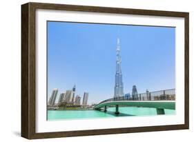 Dubai Burj Khalifa, Dubai City, United Arab Emirates, Middle East-Neale Clark-Framed Photographic Print