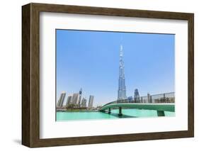 Dubai Burj Khalifa, Dubai City, United Arab Emirates, Middle East-Neale Clark-Framed Photographic Print