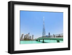 Dubai Burj Khalifa, Dubai City, United Arab Emirates, Middle East-Neale Clark-Framed Photographic Print