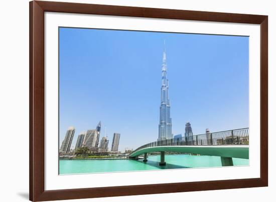 Dubai Burj Khalifa, Dubai City, United Arab Emirates, Middle East-Neale Clark-Framed Photographic Print