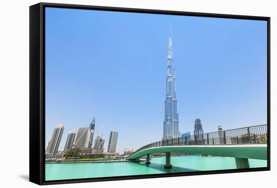 Dubai Burj Khalifa, Dubai City, United Arab Emirates, Middle East-Neale Clark-Framed Stretched Canvas