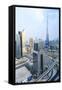 Dubai Cityscape, Dubai, United Arab Emirates, Middle East-Amanda Hall-Framed Stretched Canvas