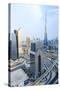 Dubai Cityscape, Dubai, United Arab Emirates, Middle East-Amanda Hall-Stretched Canvas