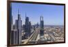 Dubai Cityscape on Sheikh Zayed Road-Fraser Hall-Framed Photographic Print