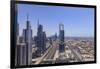 Dubai Cityscape on Sheikh Zayed Road-Fraser Hall-Framed Photographic Print