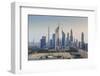 Dubai Cityscape with Burj Khalifa and Emirates Towers, Dubai, United Arab Emirates, Middle East-Amanda Hall-Framed Photographic Print