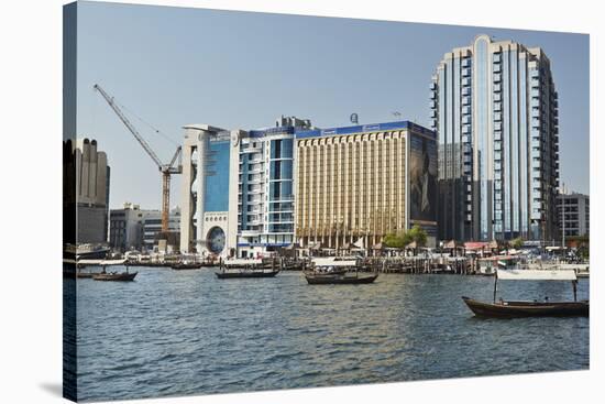 Dubai Creek, Dubai, United Arab Emirates, Middle East-Matt-Stretched Canvas