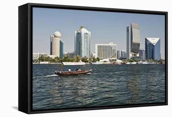 Dubai Creek Tower, Dubai Creek, Dubai, United Arab Emirates, Middle East-Matt-Framed Stretched Canvas