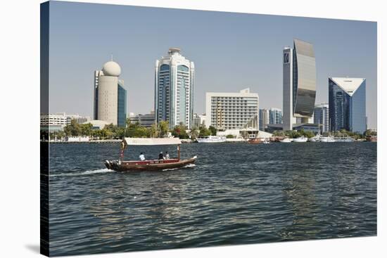 Dubai Creek Tower, Dubai Creek, Dubai, United Arab Emirates, Middle East-Matt-Stretched Canvas