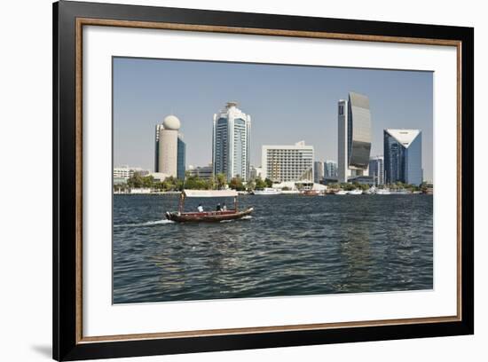 Dubai Creek Tower, Dubai Creek, Dubai, United Arab Emirates, Middle East-Matt-Framed Photographic Print