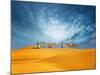 Dubai Desert Camel Safari. Arab Culture, Tradition and Tourism Landscape. Arabian People Traveling-Banana Republic images-Mounted Photographic Print