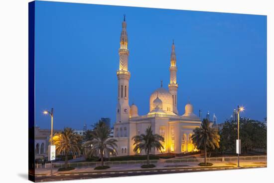 Dubai Jumeirah Mosque at Night, Dubai, United Arab Emirates, Middle East-Neale Clark-Stretched Canvas
