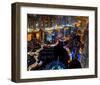 Dubai Marina at Night-null-Framed Art Print