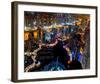 Dubai Marina at Night-null-Framed Art Print