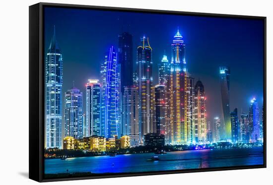 Dubai Marina Cityscape, Uae-bloodua-Framed Stretched Canvas