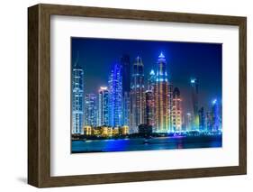 Dubai Marina Cityscape, Uae-bloodua-Framed Photographic Print