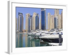 Dubai Marina, Dubai, United Arab Emirates, Middle East-Amanda Hall-Framed Photographic Print