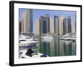 Dubai Marina, Dubai, United Arab Emirates, Middle East-Amanda Hall-Framed Photographic Print