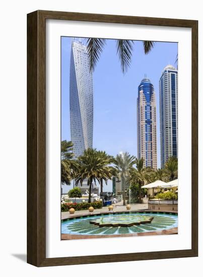 Dubai Marina, Dubai, United Arab Emirates, Middle East-Amanda Hall-Framed Photographic Print