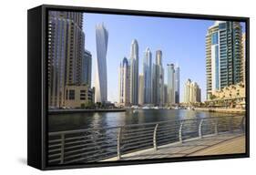 Dubai Marina, Dubai, United Arab Emirates, Middle East-Amanda Hall-Framed Stretched Canvas