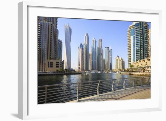 Dubai Marina, Dubai, United Arab Emirates, Middle East-Amanda Hall-Framed Photographic Print