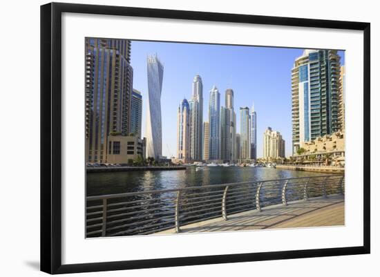 Dubai Marina, Dubai, United Arab Emirates, Middle East-Amanda Hall-Framed Photographic Print