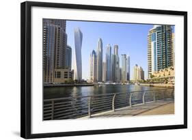 Dubai Marina, Dubai, United Arab Emirates, Middle East-Amanda Hall-Framed Photographic Print