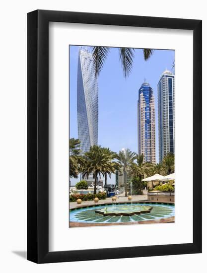 Dubai Marina, Dubai, United Arab Emirates, Middle East-Amanda Hall-Framed Photographic Print