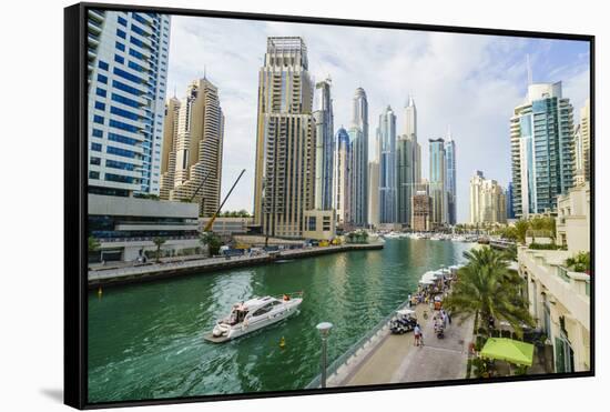 Dubai Marina, Dubai, United Arab Emirates, Middle East-Fraser Hall-Framed Stretched Canvas