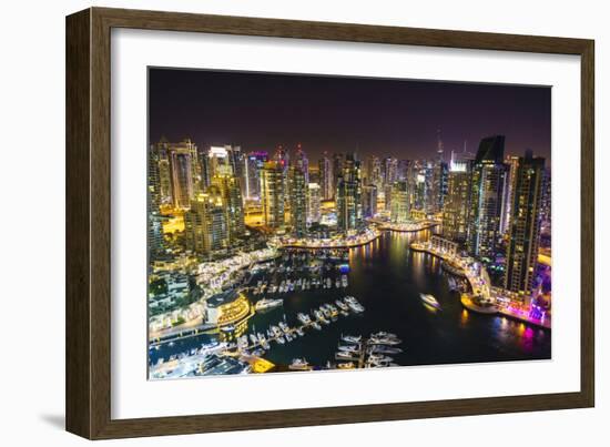 Dubai Marina, Dubai, United Arab Emirates, Middle East-Fraser Hall-Framed Photographic Print