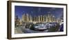 Dubai Marina, Night Photography, Yachts, Tower, Hotels-Axel Schmies-Framed Photographic Print