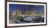 Dubai Marina, Night Photography, Yachts, Tower, Hotels-Axel Schmies-Framed Photographic Print