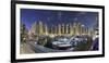 Dubai Marina, Night Photography, Yachts, Tower, Hotels-Axel Schmies-Framed Photographic Print