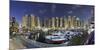 Dubai Marina, Night Photography, Yachts, Tower, Hotels-Axel Schmies-Mounted Photographic Print