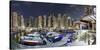 Dubai Marina, Night Photography, Yachts, Tower, Hotels-Axel Schmies-Stretched Canvas